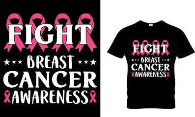 Wall Mural - fight breast cancer awareness...t-shirt design template