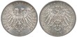 Germany German City of Lübeck silver coin 2 two mark 1904, two-headed eagle with shield on chest, imperial eagle with shield on chest surrounded by order chain, crown with ribbon above, 
