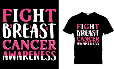 Wall Mural - fight breast cancer awareness...t-shirt design template