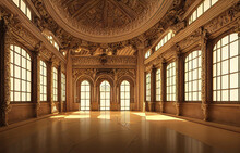 Beautiful Luxury Golden Renaissance Palace Interior