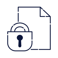 Sticker - secure padlock with document