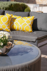 Wall Mural - yellow Sofa Cushion Throw Pillow
