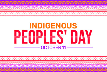 Sticker - Indigenous peoples' day traditional border style colorful wallpaper. Day of Indigenous people's background