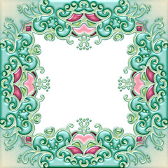 Wall Mural - Delicate filigree fantasy frame