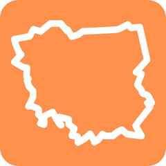 Sticker - country poland map icon