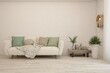 © AntonSh - Stylish room in white color with sofa. Scandinavian interior design. 3D illustration