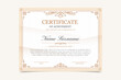 Professional certificate template with elegant elements