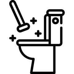 Poster - wash toilet icon