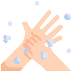 Wall Mural - hand washing icon