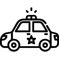 Sticker - polilce car icon