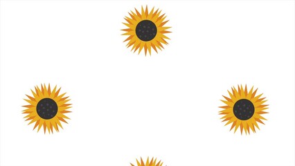 Sticker - sunflowers autumn season pattern animation