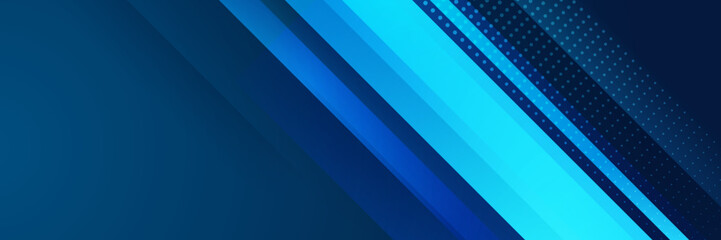 Modern abstract gradient blue banner background. Vector abstract graphic design banner pattern presentation background web template.