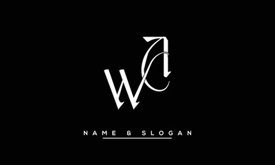 WA,  AW,  W,  A   Abstract  Letters  Logo  Monogram