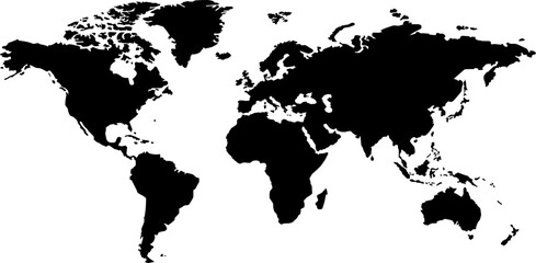 world map silhouette