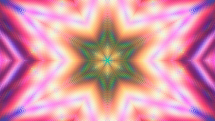 Wall Mural - Abstract textured multicolored symmetrical kaleidoscope background