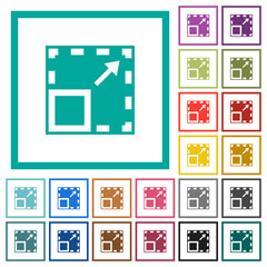 Sticker - Maximize element solid flat color icons with quadrant frames