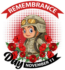 Sticker - Remembrance day poster design