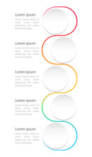 Neumorphic Wavy Gradient Infographic Chart Design Template. Abstract Infochart With Editable Contour. Instructional Graphics With 5 Step Sequence. Visual Data Presentation. Myriad Pro Font Used