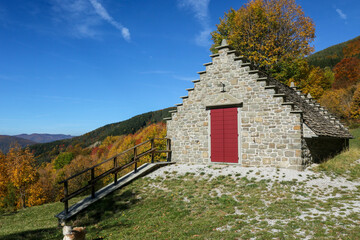 Celtic huts restored modenese apennines frignano regional park