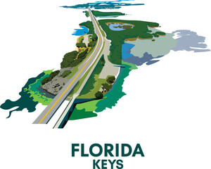 Florida Keys Vector T-shirt  Design 2022