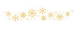 snowflakes and stars wave border isolated