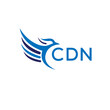 CDN technology letter logo on white background.CDN letter logo icon design for business and company. CDN letter initial vector logo design.
