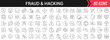 © stas111 - Fraud and hacking linear icons in black. Big UI icons collection in a flat design. Thin outline signs pack. Big set of icons for design