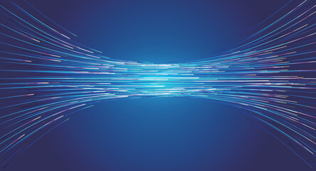 Wall Mural - neon dynamic luminous lines internet technology vector background