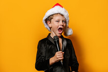 Boy Singing Loud Christmas Song
