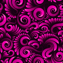 Vector Seamless Abstract Floral Pattern In Pink Colors