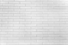 Closeup Of A White Brick Wall And Copy Space.
