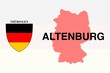 Altenburg: Illustration mit dem Ortsnamen der deutschen Stadt Altenburg im Bundesland Thüringen