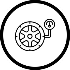 Wall Mural - Tire Maintenance Icon Style