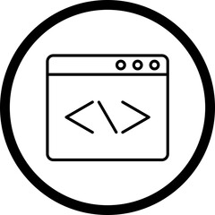 Sticker - Web Coding Icon Style