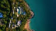 Top view of a villa of a coast in Phuket, Thailand