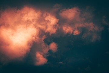 Sticker - View of colorful clouds during sunset