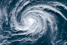 Satellite View Of A Tropical Cyclone 