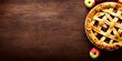 © Lauren - Homemade Apple Pie on Wood Background