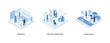 © Alwie99d - People Characters Giving Five Star Feedback, Genetic engineering concept, App for Searching Houses for Renting or Buying Online, isometric vector modern illustration
