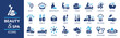 © Icons-Studio - Beauty & Spa icon set. Containing sauna, aromatherapy, treatment, yoga, skin care and wellness icons. Solid icons vector collection.