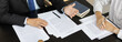 © Puwasit Inyavileart - Attorney or judge provides legal advice to the client in the courtroom, Ethics in the courts include justice and impartiality, Legal consultant, Scales of justice, Law hammer, Litigation and justice.