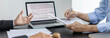 © Puwasit Inyavileart - Lawyer or judge has recommend a client sign a legal agreement in the courtroom, Legal Agreement Documents and Business Litigation Forms, scales of justice, law hammer, Litigation and legal services.