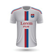 Realistic soccer shirt Olympique Lyon