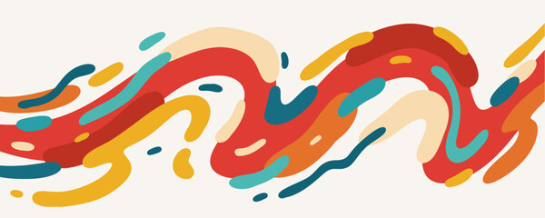 Poster - Abstract trendy liquid background design. Retro 80s and fluid pattern for copy space frame design and wallpaper