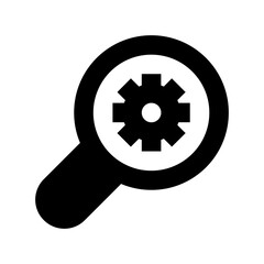 Sticker - Search Settings Flat Vector Icon