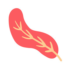 Leinwandbilder - Trendy leaf illustration in minimalist style for natural design element