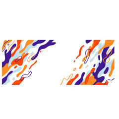 Fototapete - Colorful abstract fluid frame for poster and banner design. fun and trendy design in liquid style for creative project