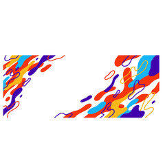 Fototapete - Colorful abstract fluid frame for poster and banner design. fun and trendy design in liquid style for creative project
