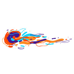Fototapete - Colorful abstract fluid frame for poster and banner design. fun and trendy design in liquid style for creative project