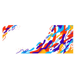 Fototapete - Colorful abstract fluid frame for poster and banner design. fun and trendy design in liquid style for creative project